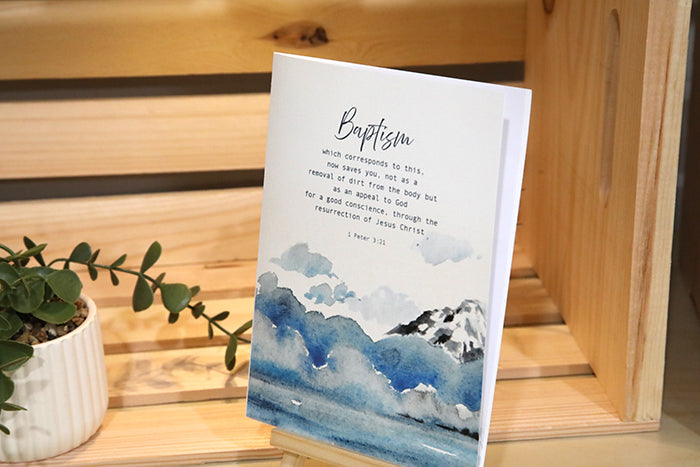 A Beautiful New Beginning: 1 Peter 3:21 Baptism Card