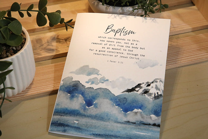 A Beautiful New Beginning: 1 Peter 3:21 Baptism Card