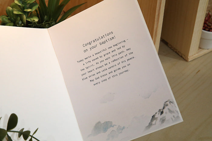 A Beautiful New Beginning: 1 Peter 3:21 Baptism Card