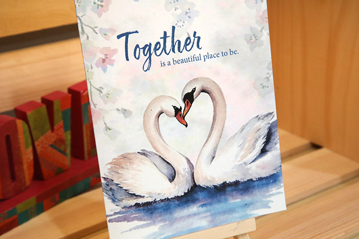Together is a Beautiful Place: Swan Love Greeting Card