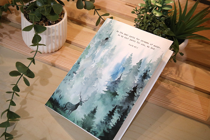 Seeking Him: Psalm 42:1 Forest Deer Card