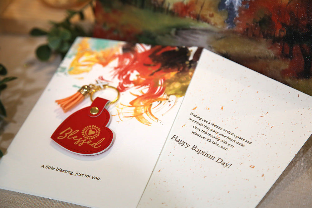 Blessed Heart Keychain Greeting Card