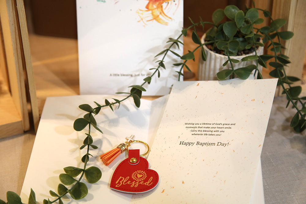 Blessed Heart Keychain Greeting Card