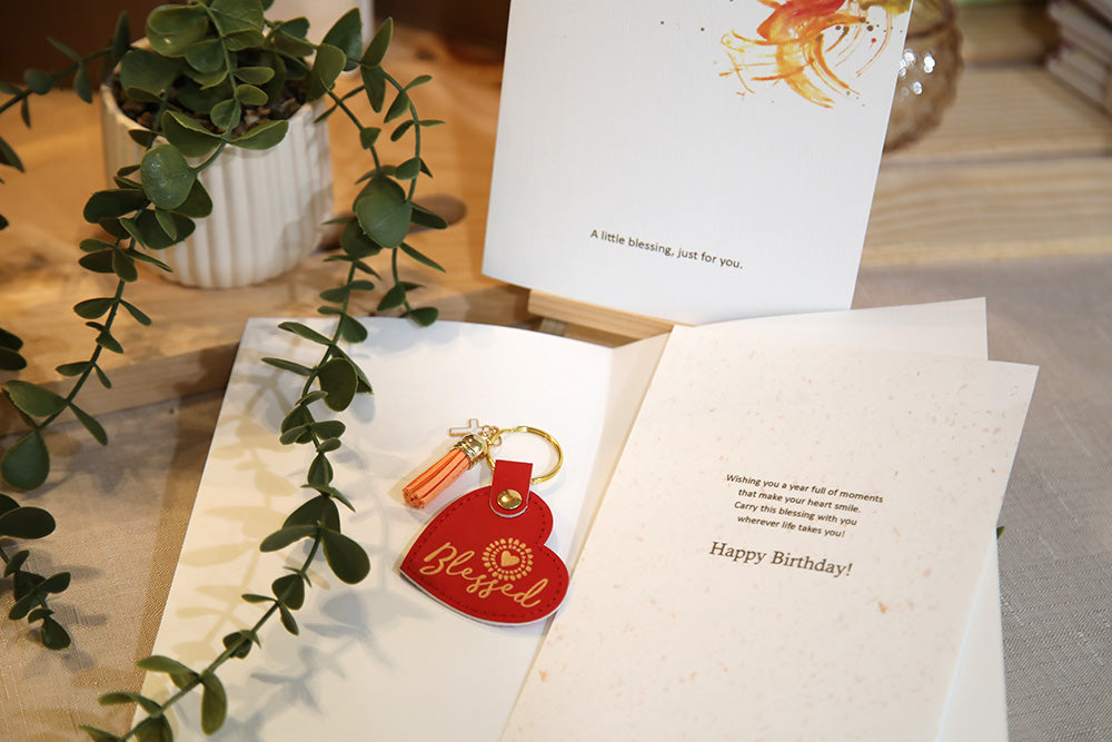 Blessed Heart Keychain Greeting Card