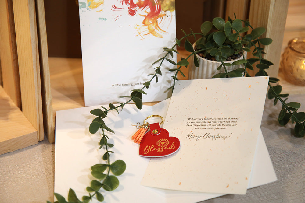 Blessed Heart Keychain Greeting Card