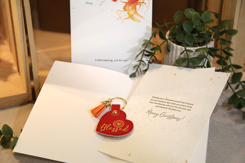Blessed Heart Keychain Greeting Card