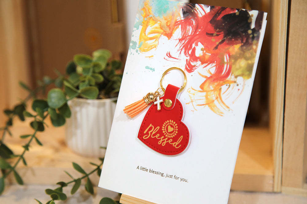 Blessed Heart Keychain Greeting Card