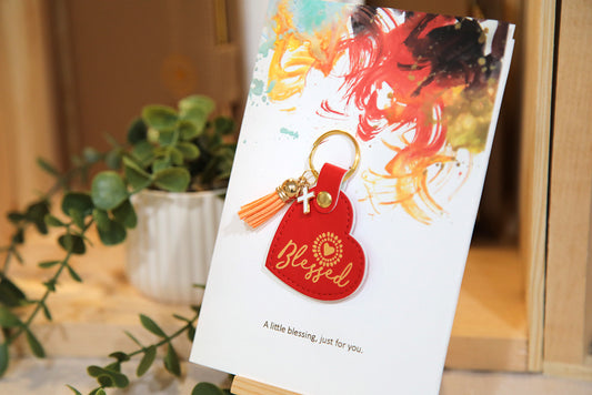 Blessed Heart Keychain Greeting Card