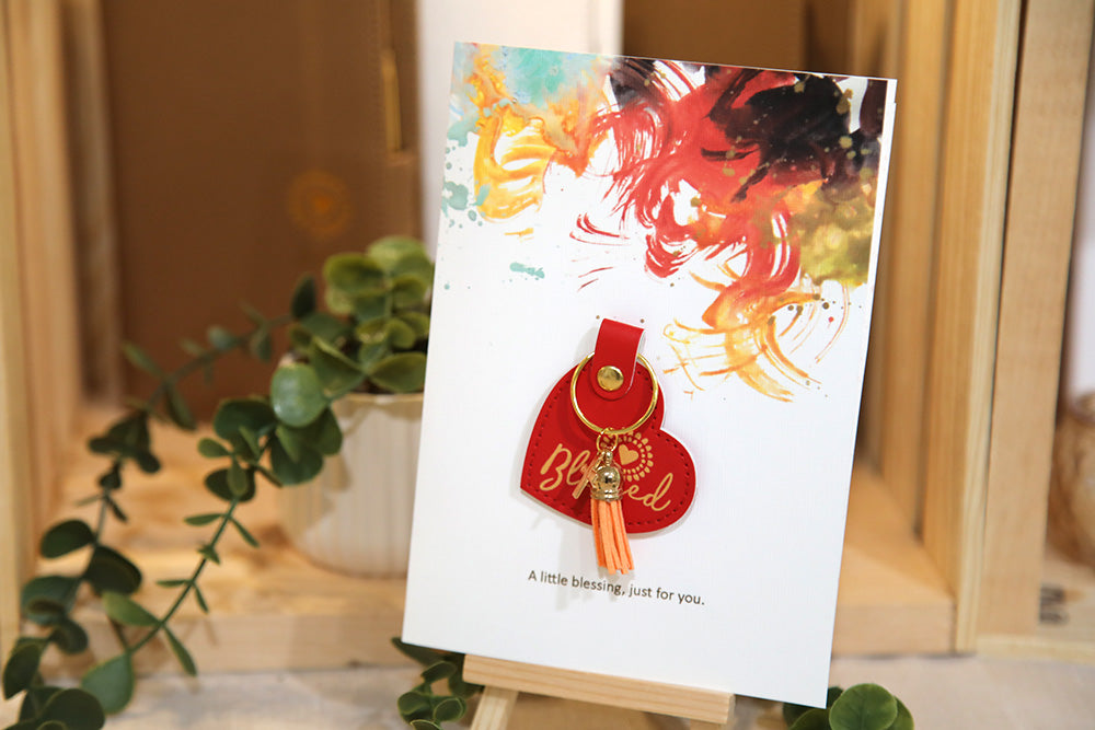 Blessed Heart Keychain Greeting Card