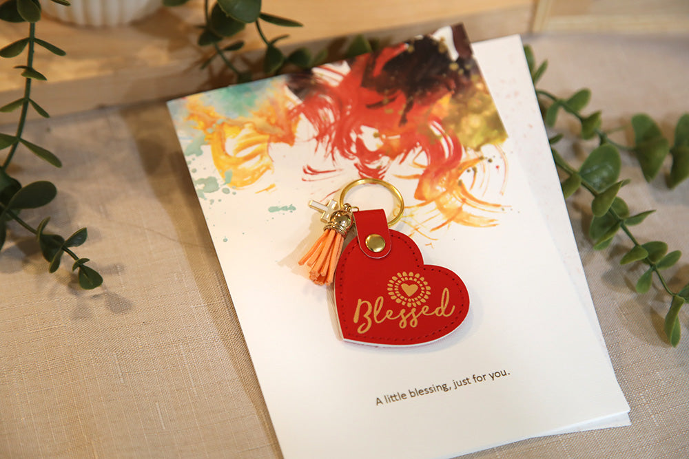 Blessed Heart Keychain Greeting Card
