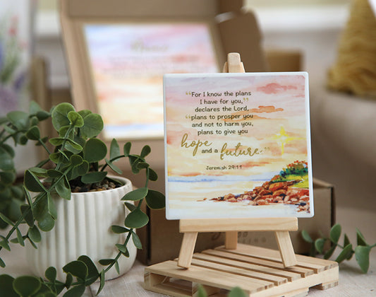 A Future of Hope - Baptism Keepsake Tile Gift Set
