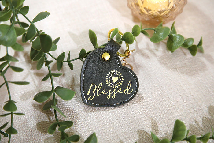 Blessed Sunshine Heart Keychain