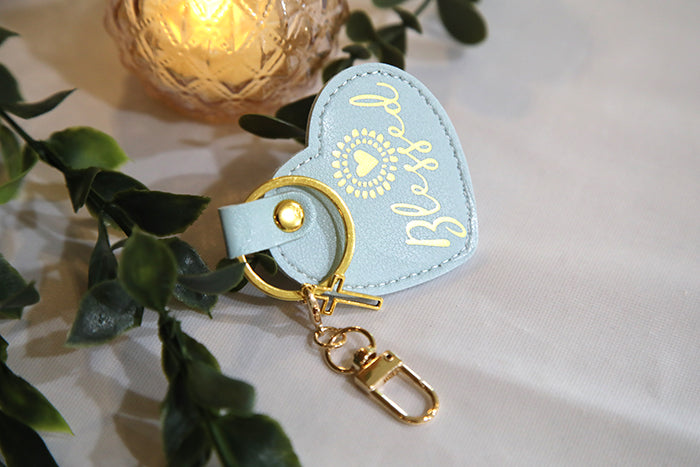 Blessed Sunshine Heart Keychain