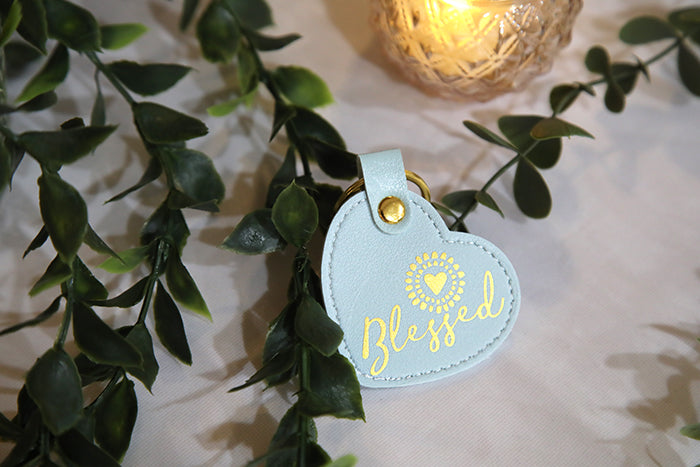 Blessed Sunshine Heart Keychain