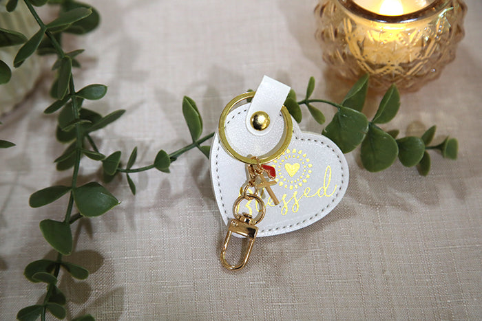 Blessed Sunshine Heart Keychain