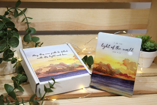 "Light of the World" Magnet Baptism Gift
