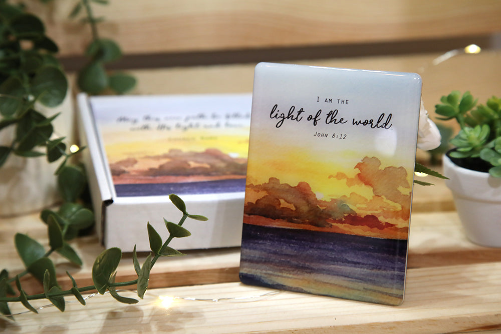 "Light of the World" Magnet Baptism Gift