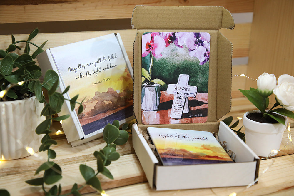 "Light of the World" Magnet Baptism Gift