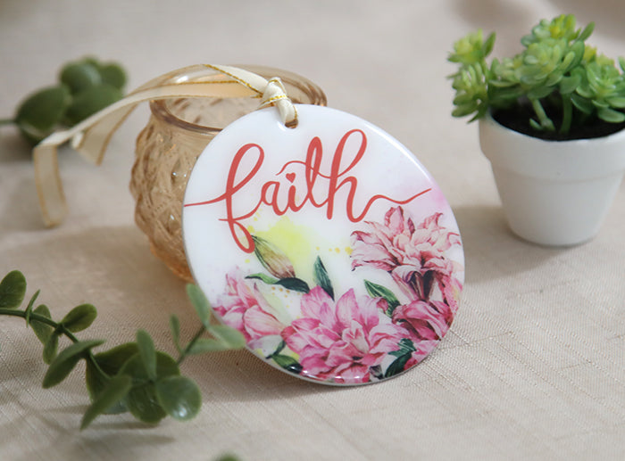 Faith, Hope, & Love Acrylic Ornament Set