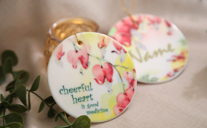 Personalized Cheerful Heart Ornament