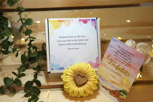 Sunflower Soap Baptism Gift