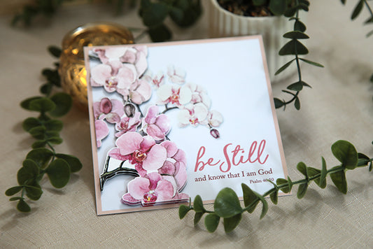 "Be Still & Know" 3D Handmade Card
