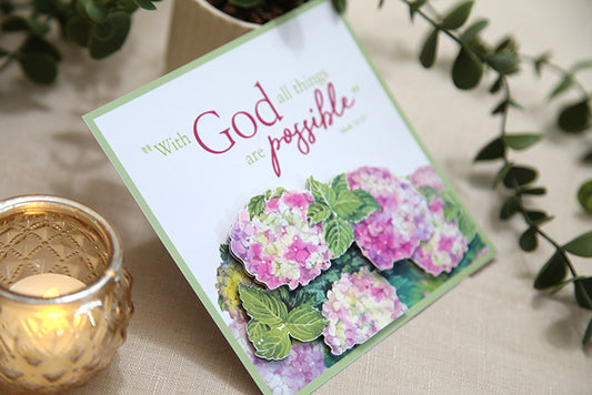 "With God, All Things Are Possible" 3D Handmade Card