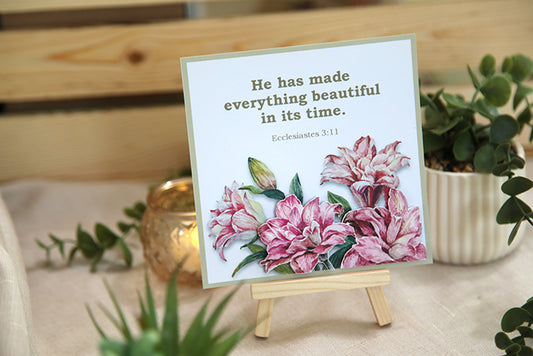 "Everything Beautiful" 3D Handmade Card: God's Perfect Timing