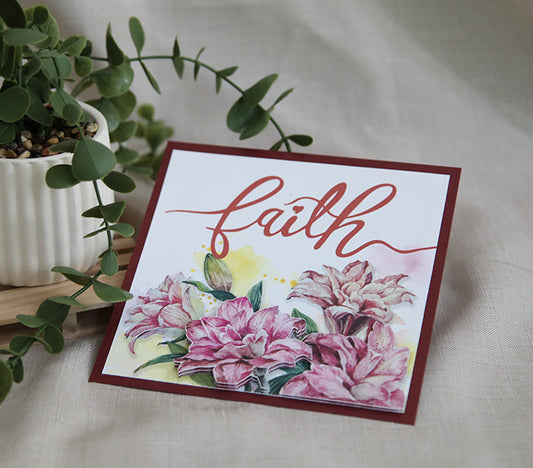 "Faith" 3D Handmade Card