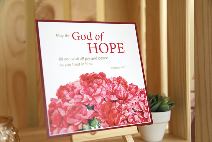 "God of Hope" Square Note Card