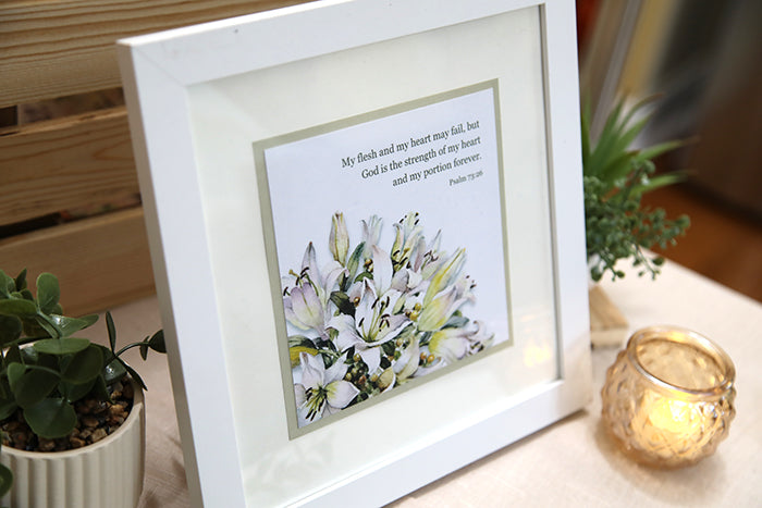 His Comforting Presence: Lily Bouquet Note Card