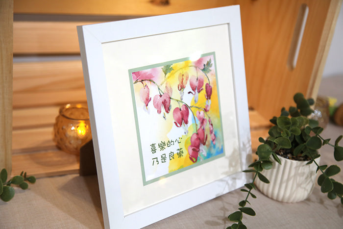 "Cheerful Heart Blooms" Note Card - Chinese Version