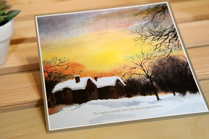 The Dawn of Promise: A Winter Sunrise Notecard