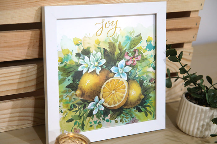Joy (Lemon) in Bloom: 8x8 Art Print