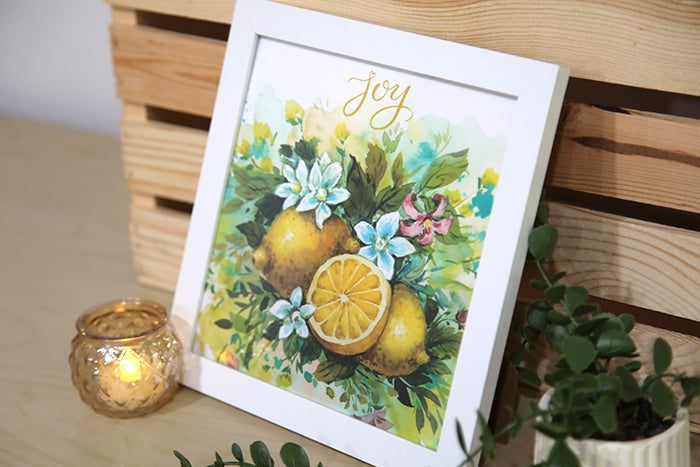 Joy (Lemon) in Bloom: 8x8 Art Print