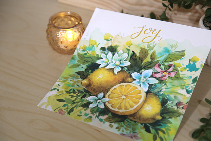 Joy (Lemon) in Bloom: 8x8 Art Print