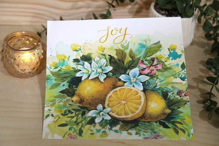 Joy (Lemon) in Bloom: 8x8 Art Print