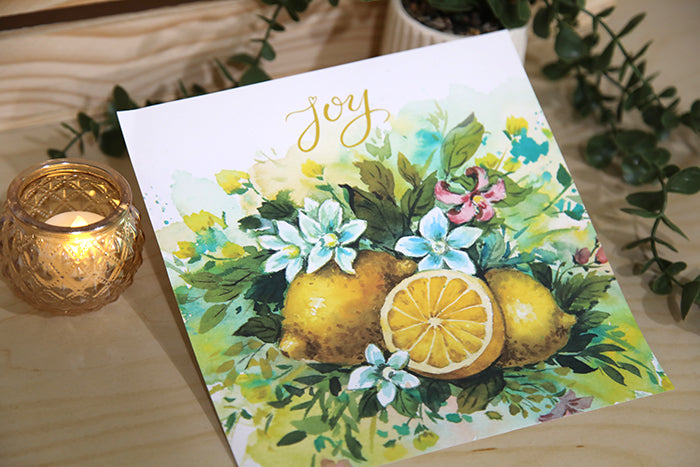 Joy (Lemon) in Bloom: 8x8 Art Print