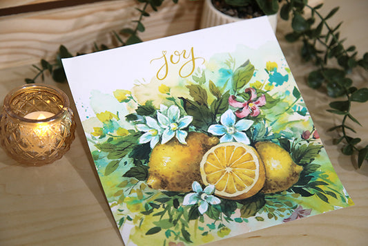 Joy (Lemon) in Bloom: 8x8 Art Print