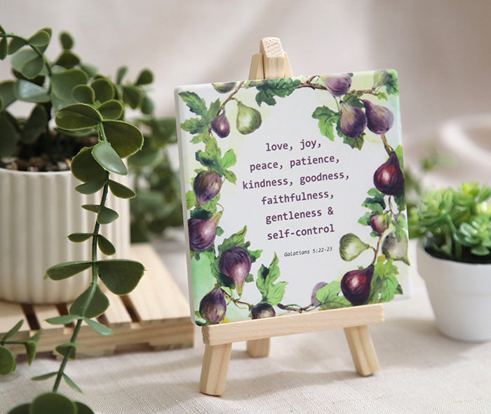 "Fruit of the Spirit" Coaster & Easel Set