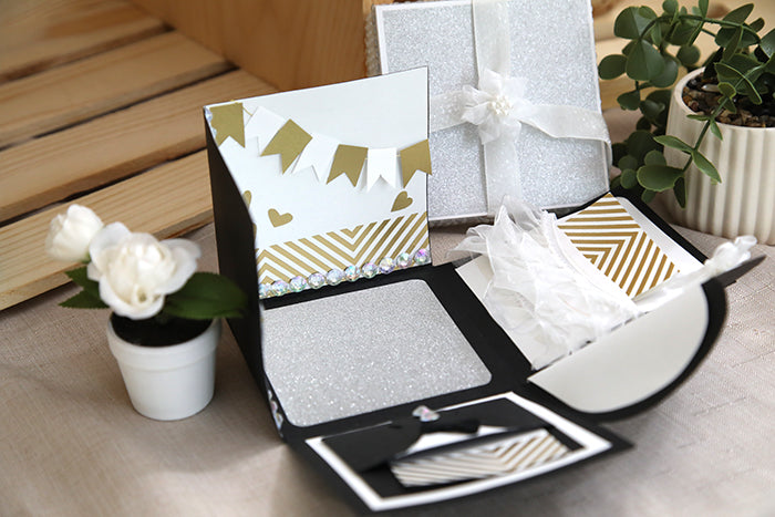 One-of-a-Kind Handcrafted "Memories Bloom" Box (4"x4"x4")