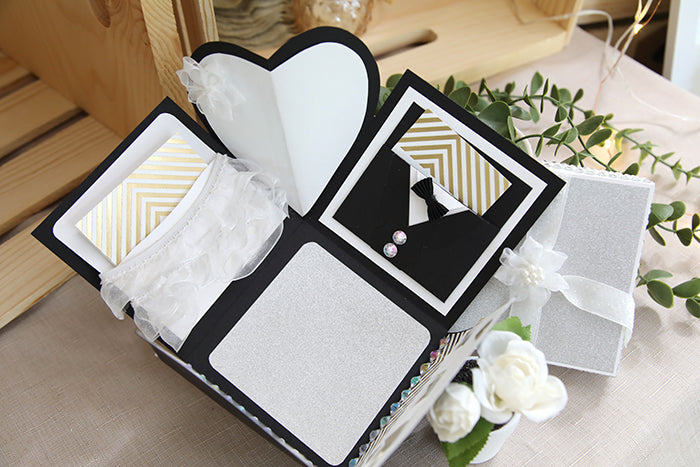 One-of-a-Kind Handcrafted "Memories Bloom" Box (4"x4"x4")