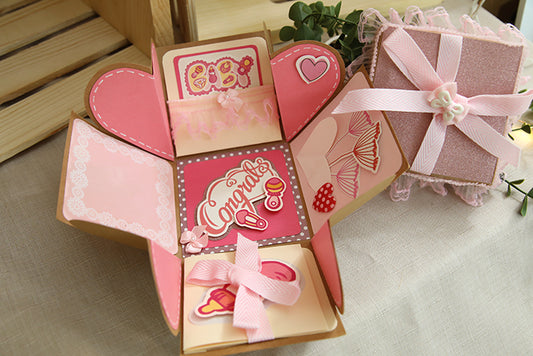 One-of-a-Kind Handcrafted "Memories Bloom" Box (4"x4"x4")