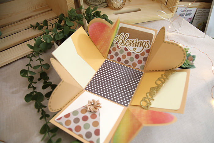 One-of-a-Kind Handcrafted "Memories Bloom" Box (4"x4"x4")