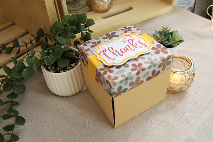 One-of-a-Kind Handcrafted "Memories Bloom" Box (4"x4"x4")