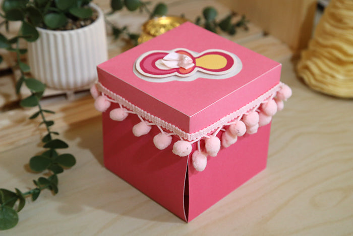 One-of-a-Kind Handcrafted "Memories Bloom" Box (4"x4"x4")