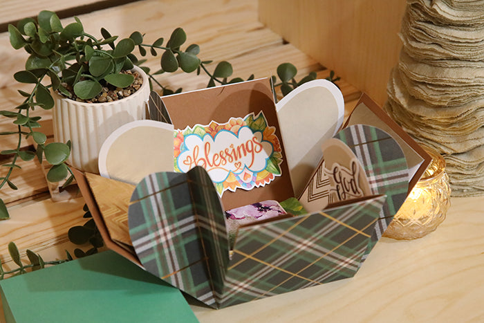 One-of-a-Kind Handcrafted "Memories Bloom" Box (4"x4"x4")