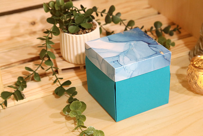 One-of-a-Kind Handcrafted "Memories Bloom" Box (4"x4"x4")