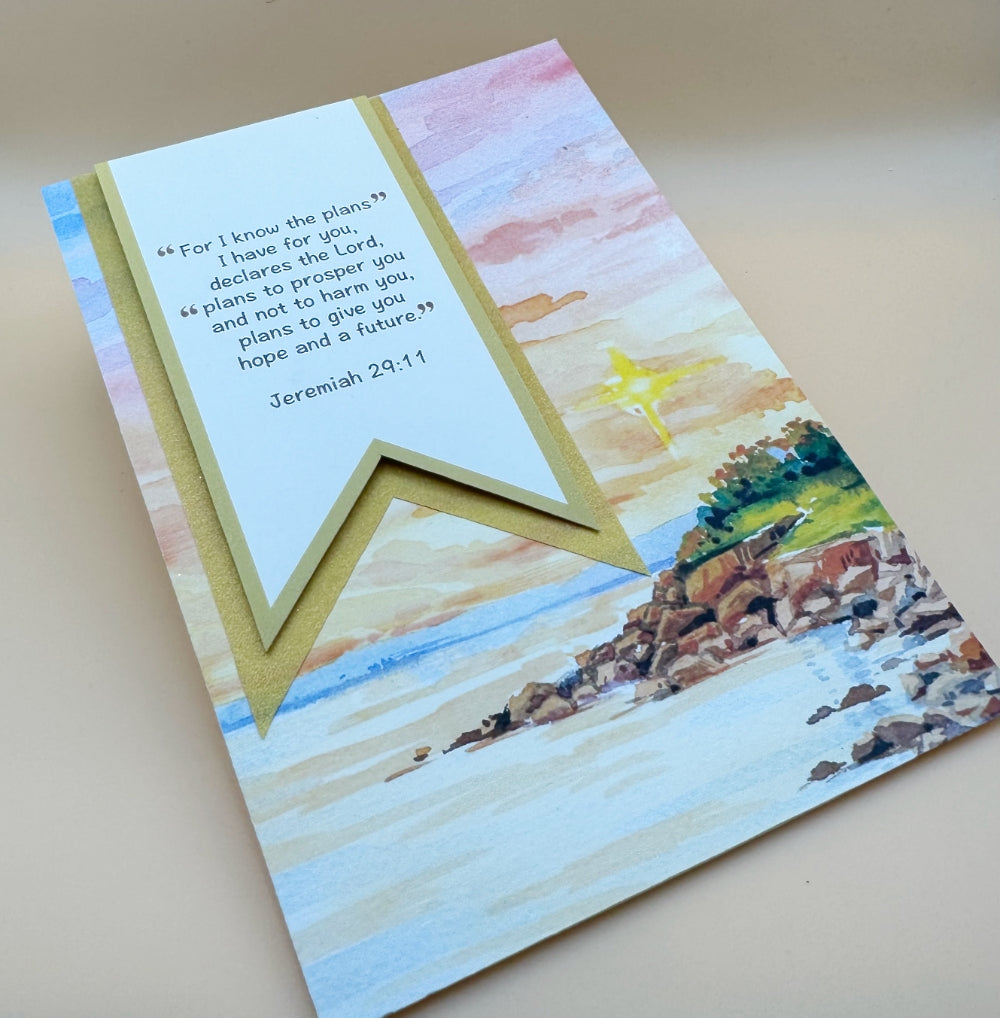 "God's Plan: A Future of Hope" Sunrise Greeting Card