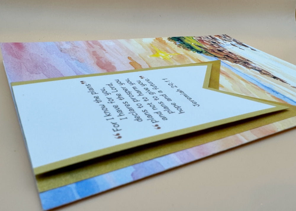"God's Plan: A Future of Hope" Sunrise Greeting Card